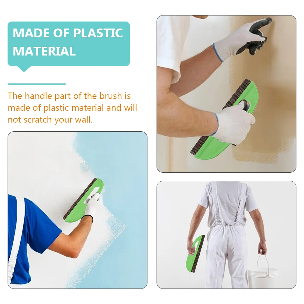 

Paperhanging Brush Durable Plastic Handle Ergonomic Non-Scratch Wallpaper Sticking Brush Bubble-Free Wall Cleaning Tool for Home