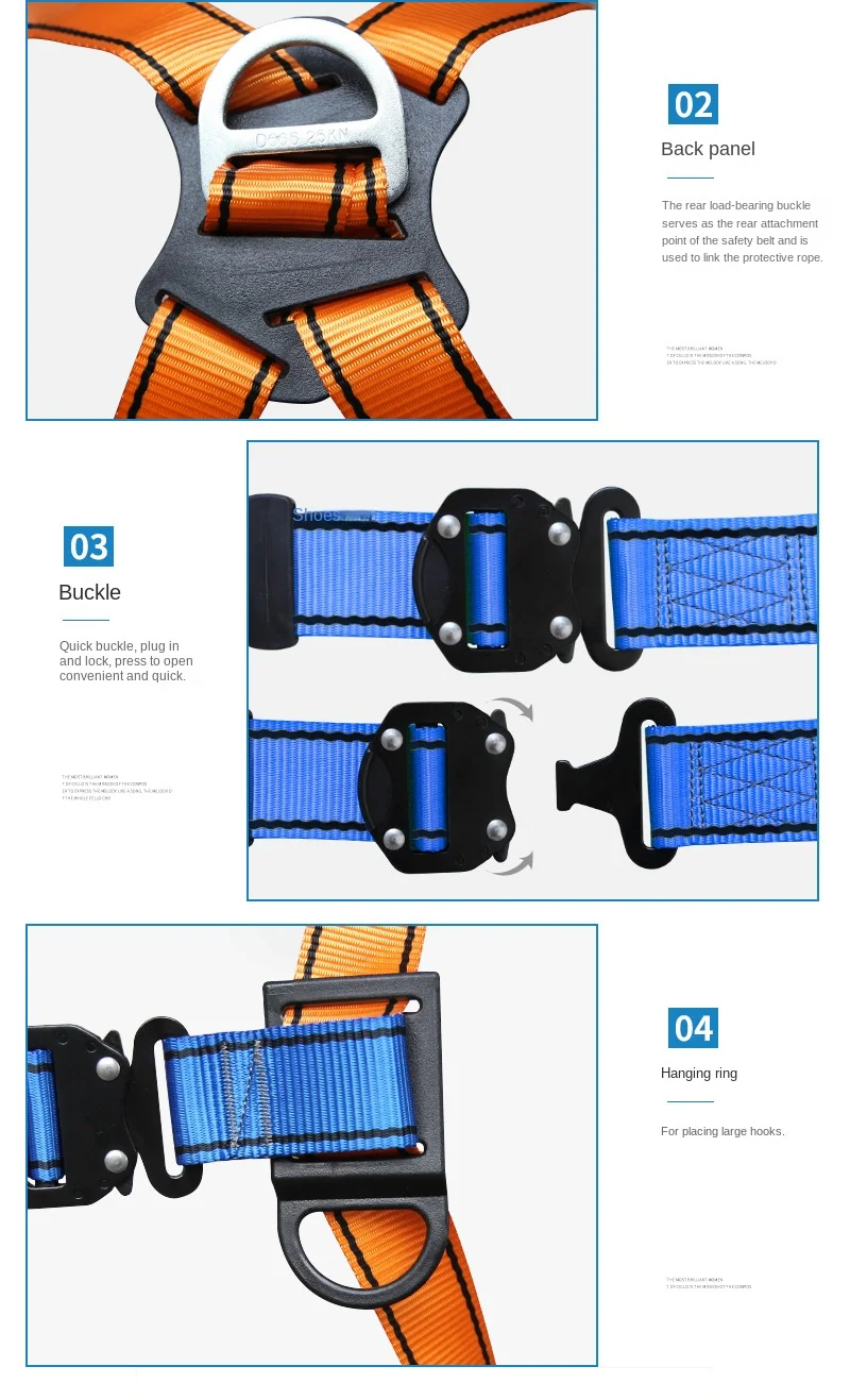 High Altitude Work Safety Belt Full Body Five-point Safety Harness Outdoor Climbing Training Construction Protective Equipment