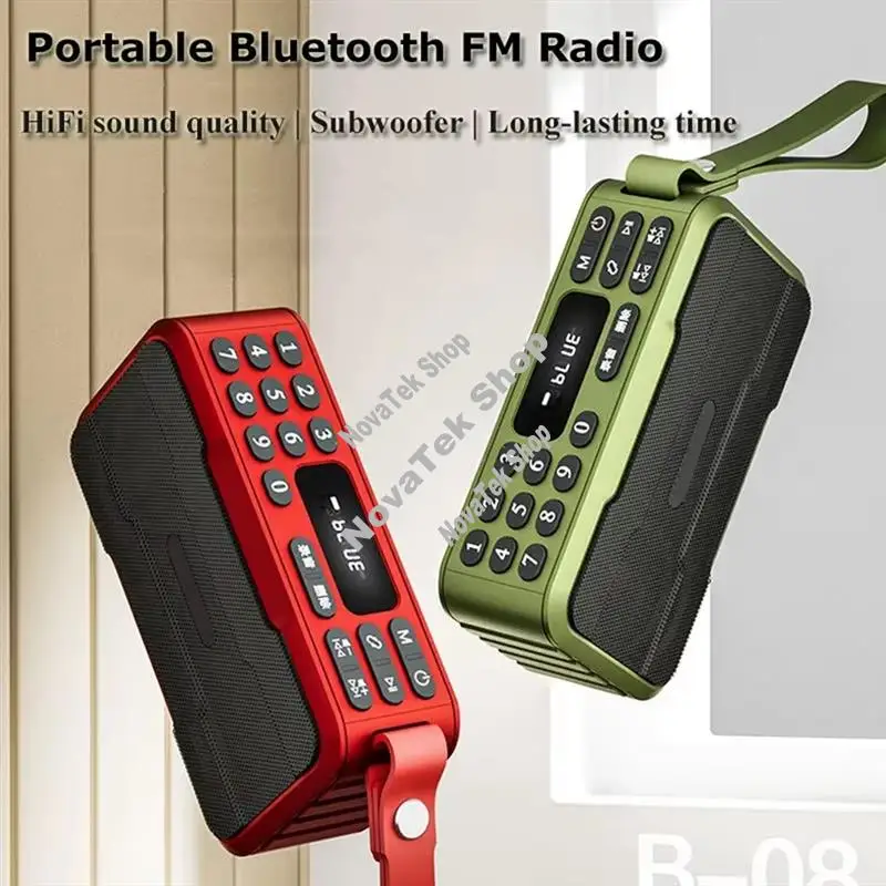 

Портативное радио FM мини Bluetooth радиоприемник Hi-Fi звук звуковая панель сабвуфер громкая связь музыкальный плеер рекордер с микрофоном-A31R