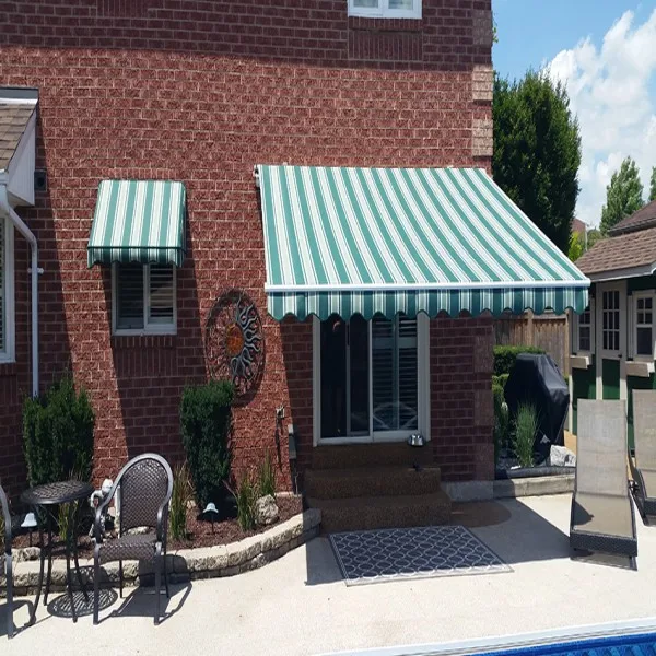 Outdoor Manual Electric Motorized Retractable 5m Aluminum Alloy Pergola Sunshade Canopy for Terrace Window Polyester Awnings