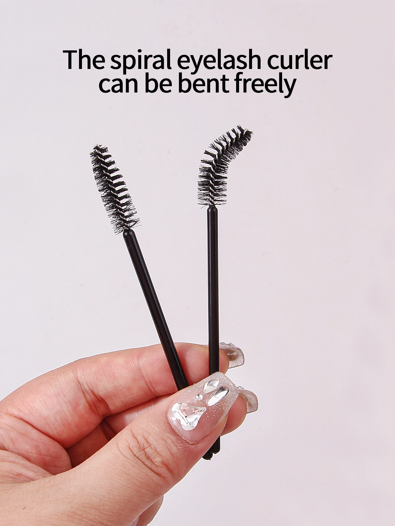 Escova portátil Eyelash Cleaner, escova de maquiagem, livre Bending Mascara Brush, escova de sobrancelha, venda quente, 50 Pcs, 20Pcs, 10Pcs