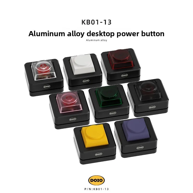 DOIO KB01-13 Power Desktop Power Button Multi Color Aluminum Alloy Computer Power External Switch Customized Desktop Decoration
