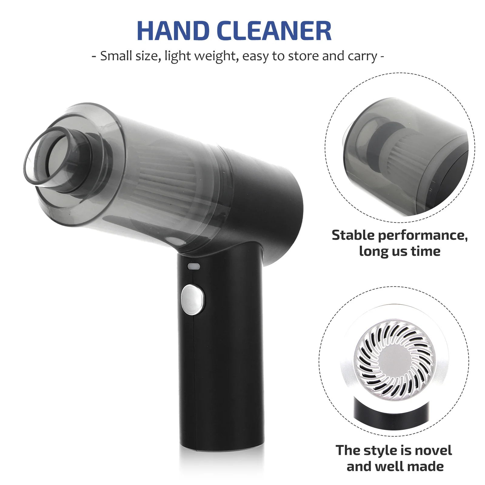 

1Set Handheld Vacuum Cleaner Portable Wireless Cordless Car House Cleaning Strong Suction High Capacity ABS Material