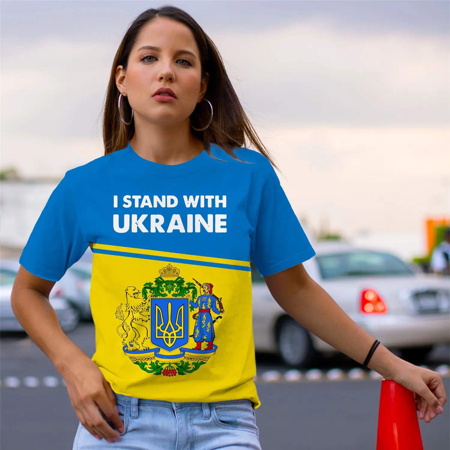 2022 Cool Fashion Ukraine T Shirt For Women Ukraine Flag Print 3D T-Shirts Summer Girls Short Sleeve Shirts