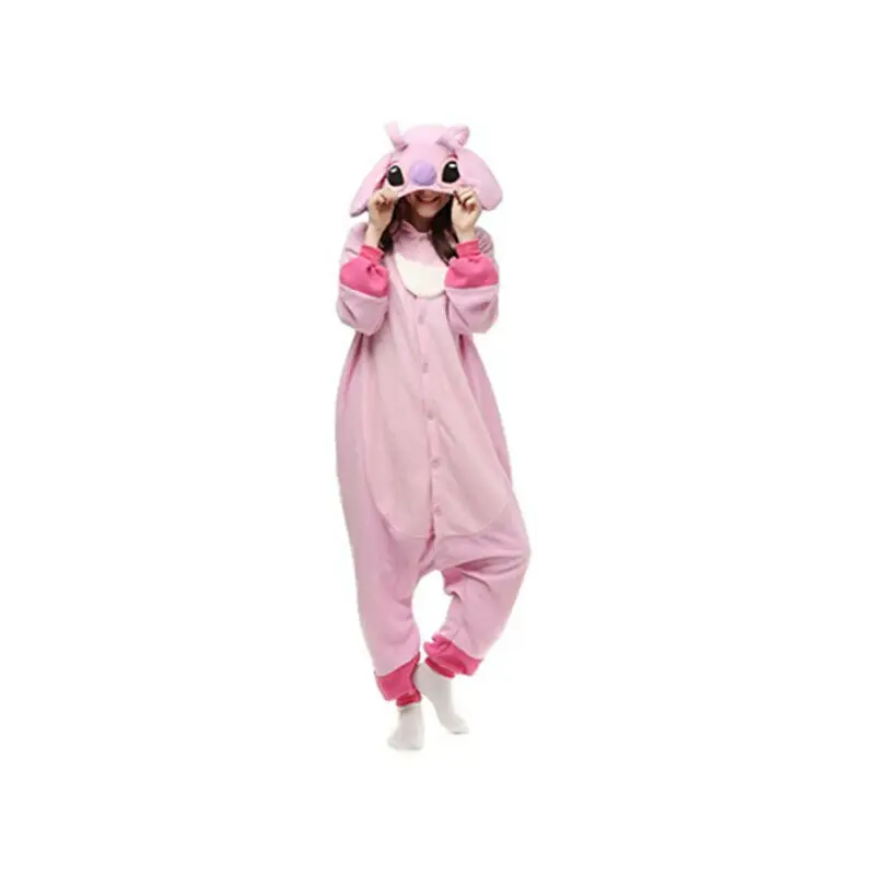 Unisex Neutral Adult Stitch Kigurumi Cosplay Costume Animal Sleepwear Dress