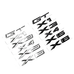 3D Car Letters Trunk Badge Sticker For X1 E84 F48 X3 E83 G01 F25 X4 F26 G02 X5 E53 F15 E70 X6 E71 F16 Emblem Logo Lettering