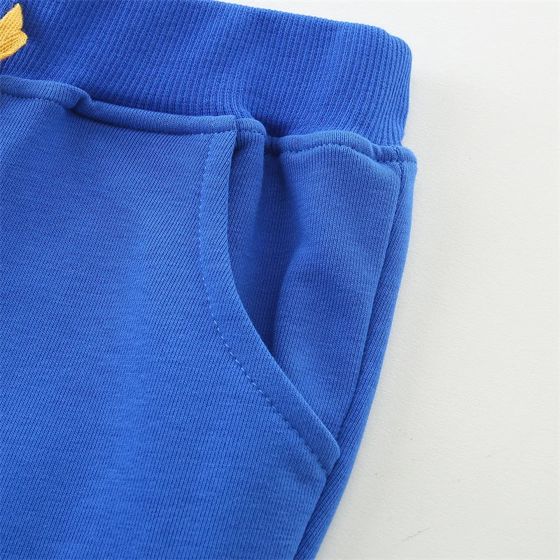 Jumping Meters  2-7T Blue Solid Children\'s Boys Girls Sweatpants Fashion Sport Trousers Hot Selling  Autumn Spring Full Pants