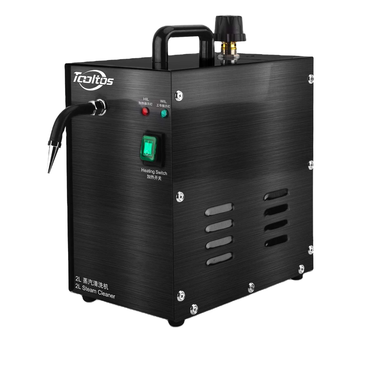 

2L Black Jewelry Steam Cleaner 1300W 4Bar Stainless Steel Steamer with Mesh Strainer for Cleaning Silver Gold Gems and Diamonds