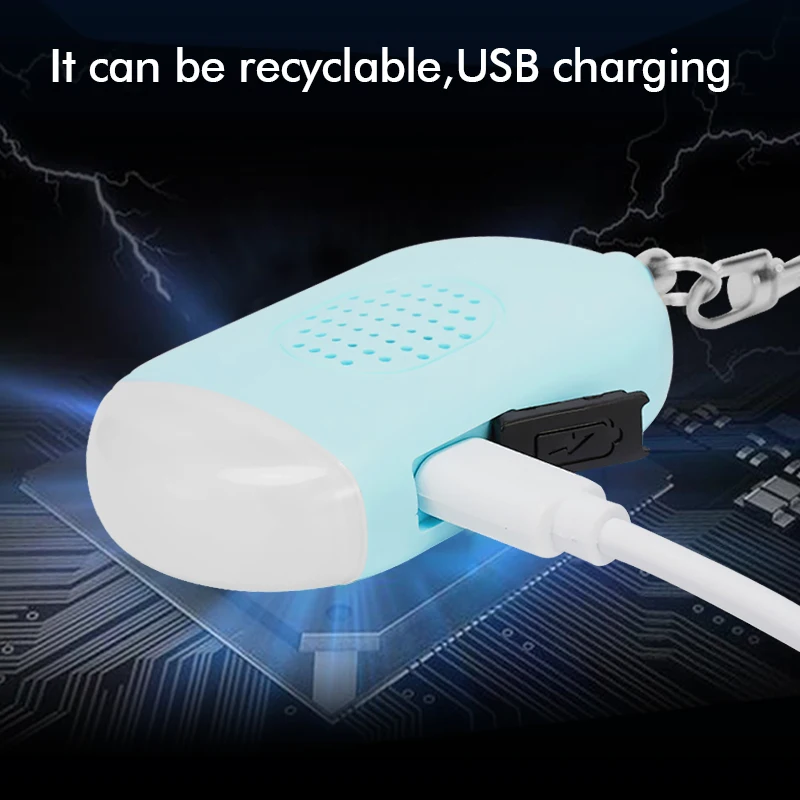 130db Self Defense Alarm Keychain Girl Women Security Protection Alert Strong Emergency Alarm Personal Safety Supplies For Bag