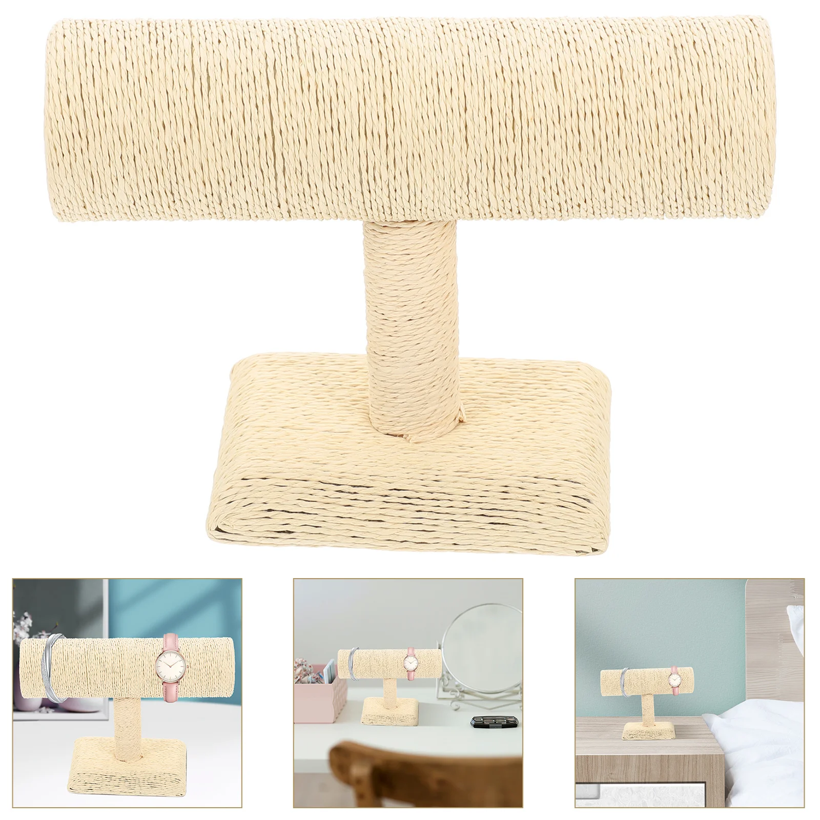 Jewelry Display Stand Desktop T-Shaped Bracelet Holder Decorative Rack for Watch Bangle Organizer Jewelry Stand