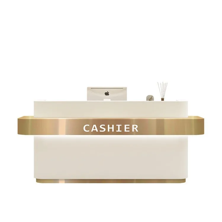 Checkout page Bar counter Small paint shopping mall counter Beauty salon Clothing store Beauty shop Stainless steel front desk