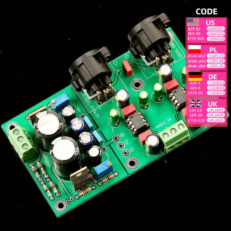 DRV134PA Single-ended To Balanced Finished Board