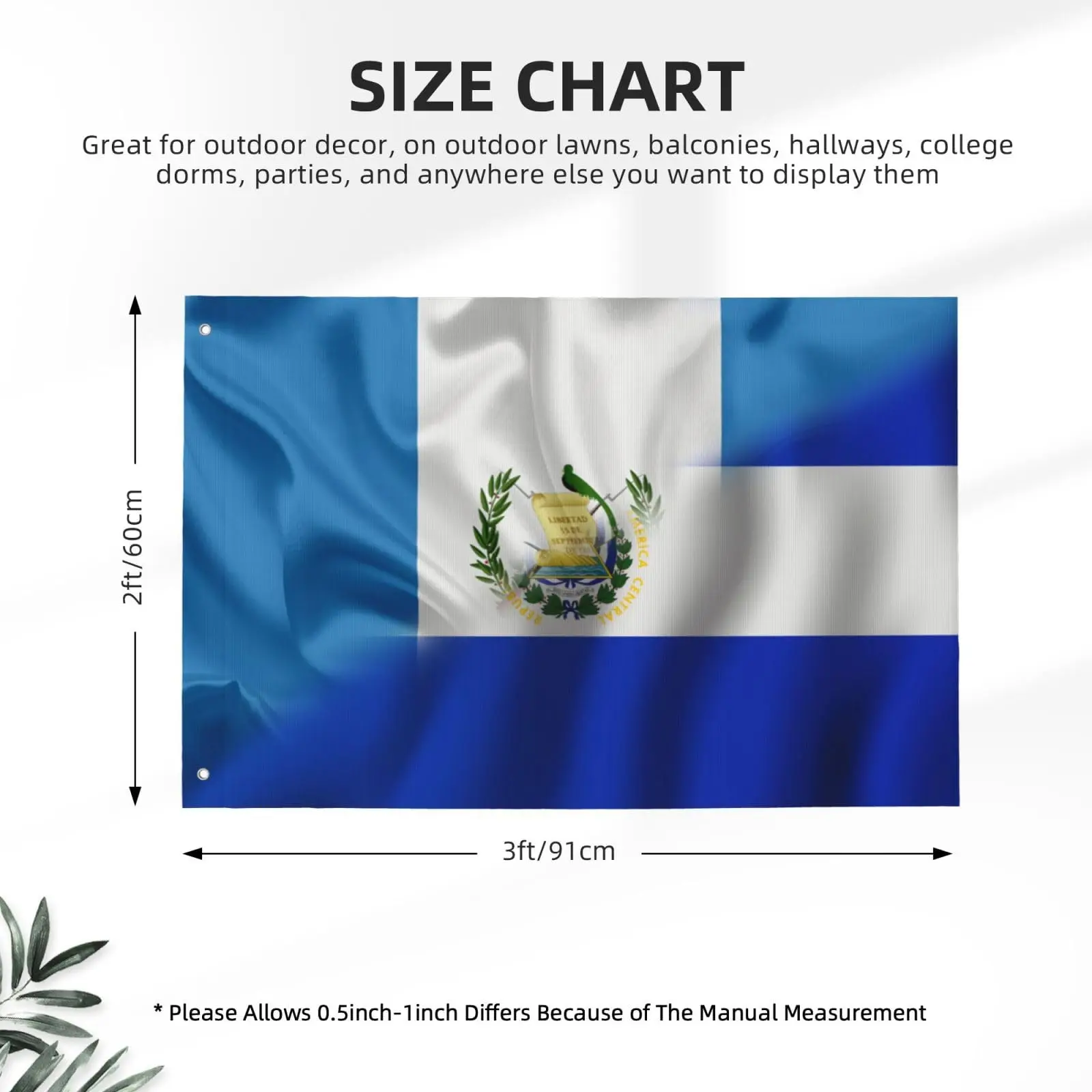 Flagnshow 100% Polyester Guatemala and El Salvador Flag