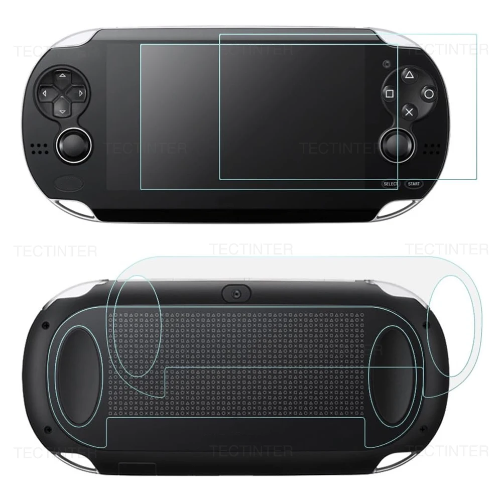 1/2Packs Screen Protector for Sony PS Vita PSV 1000 Front Tempered Glass +Back Clear Full Protective film for PSV 2000 Handheld
