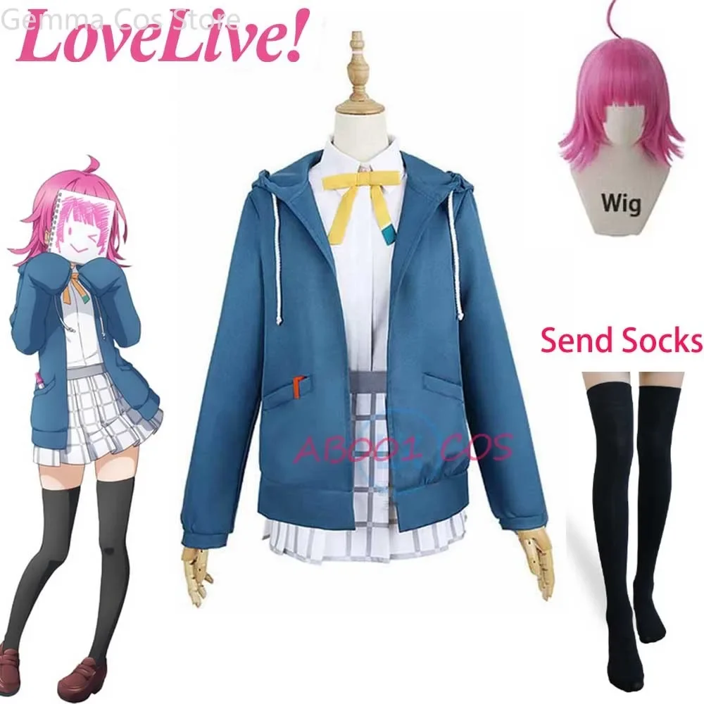 Anime Love Live! Nijigasaki High School Idol Club Rina Tennoji School Uniform Outfit Anime Customize Cosplay Costumes Winter Cos