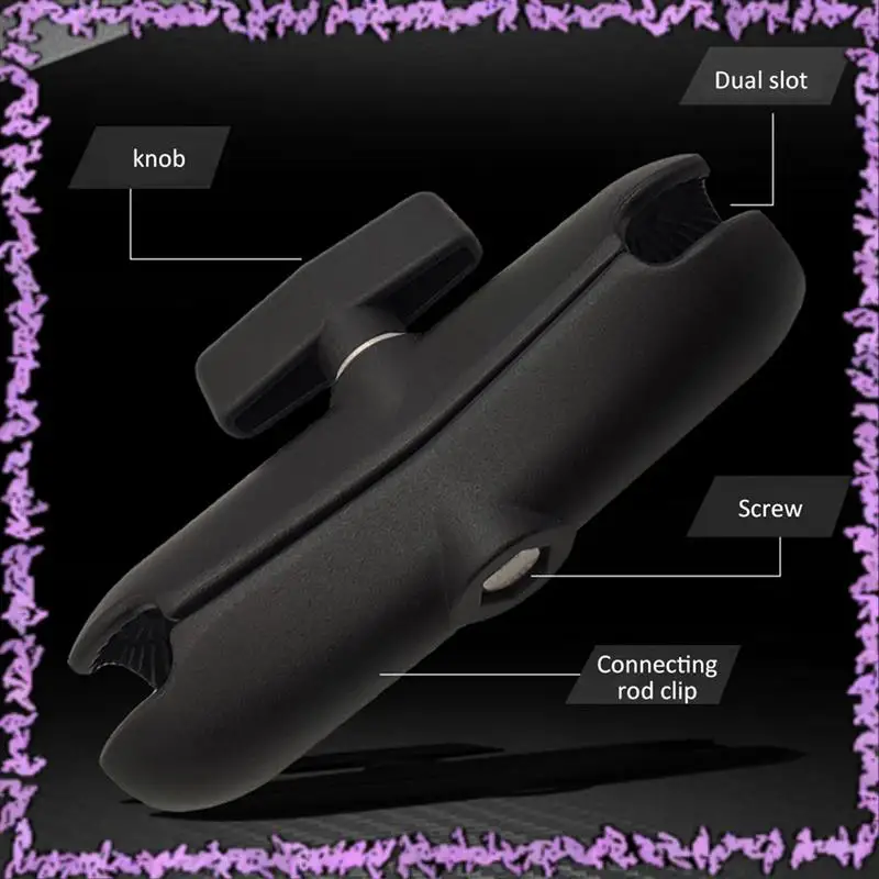 SCLL-5Pcs 15CM Length Aluminium Alloy Double Socket Arm For RAM With 1.5 Inch Ball Base Mount Motorcycle Camera Extension Arm