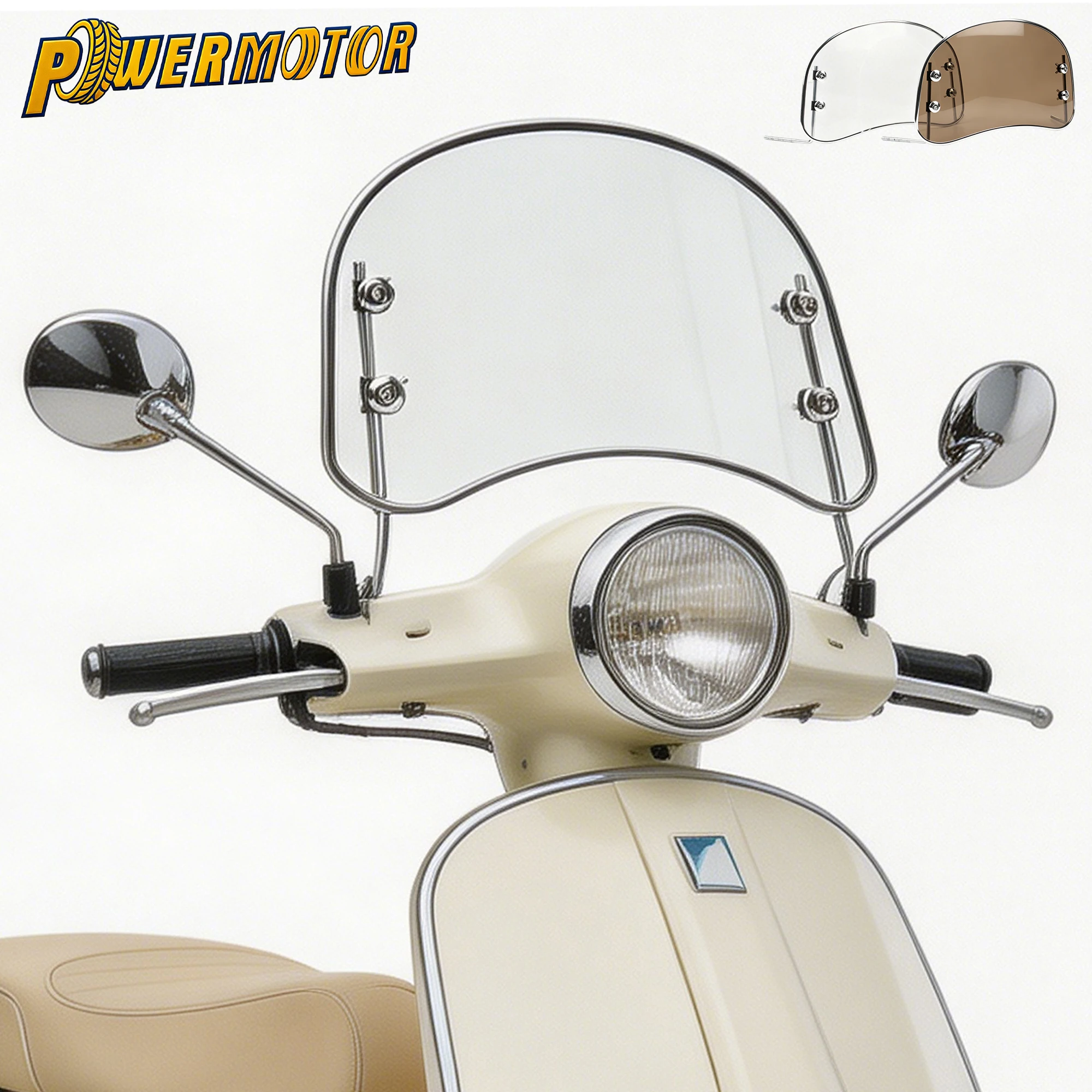 

8.6in Windshield For Roman Holiday Electric Vehicle Emma Sunny Scooter E-bike Motorcycle Clear Screen Windscreen Air Deflector