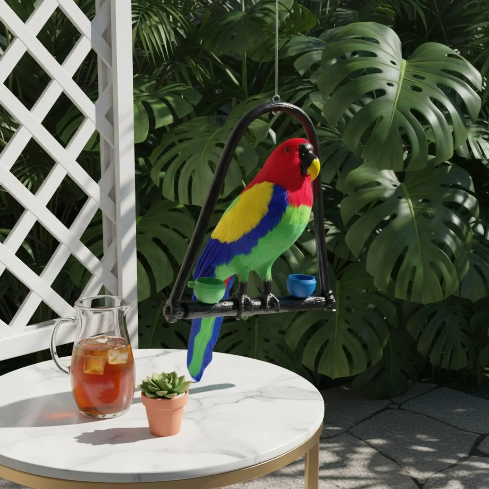 Simulation Parrot Ornament Realistic Design Creature Figurine Handmade
