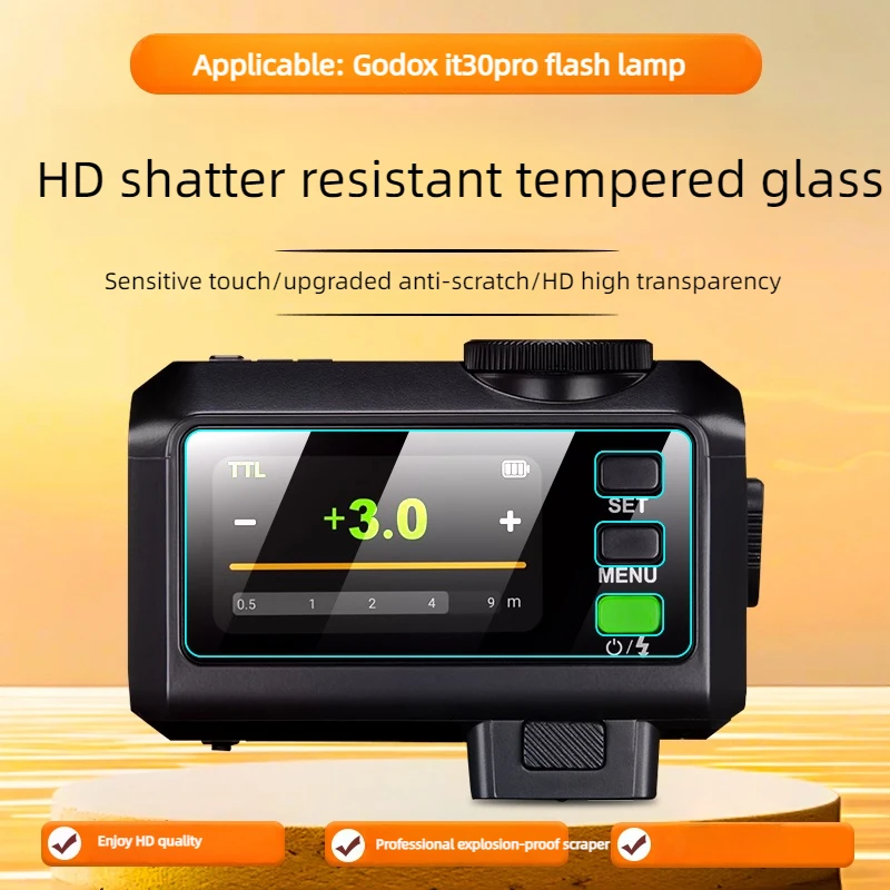 9H HD Tempered Glass For Godox iT30 Pro ON GodoxiT30Pro iT30Pro Camera Flash 2.8