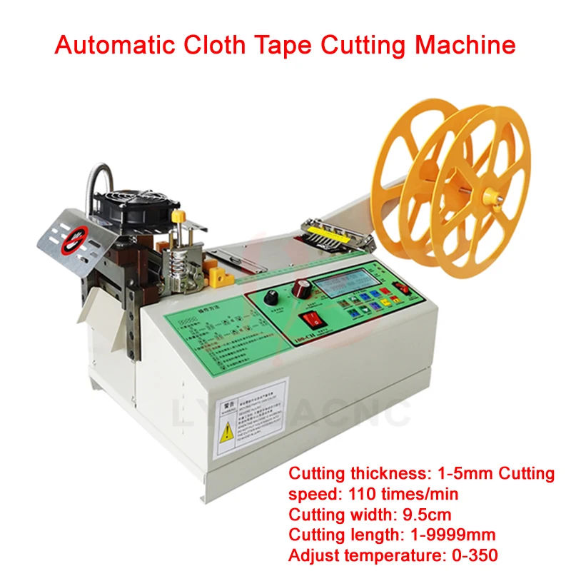 

Automatic Cloth Tape Cutting Machine LCD screen Hot and Cold Knife Tube Zipper Heat Shrink Cutter Cutting Machine