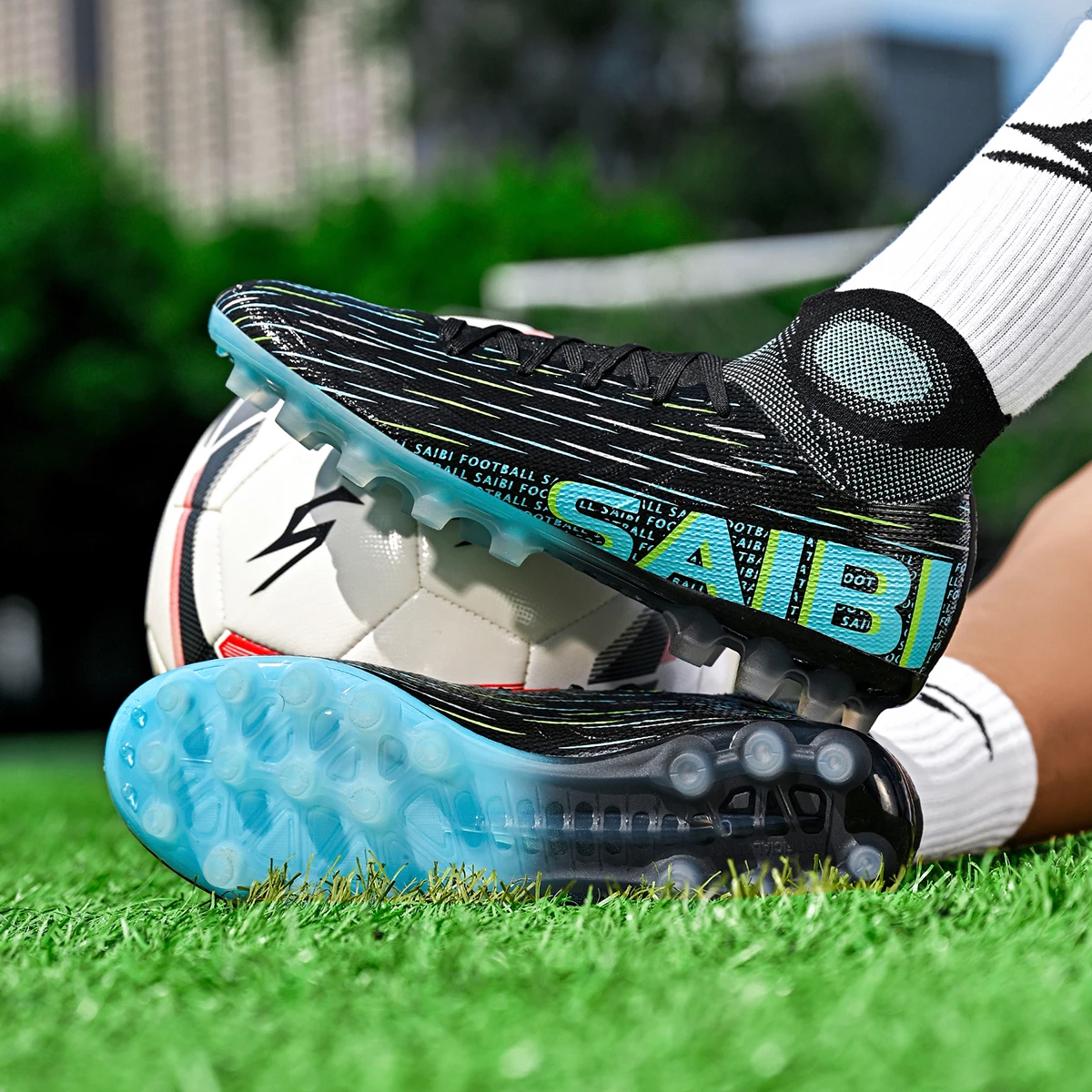 

Новые мужские футбольные бутсы для мальчиков, профессиональные футбольные бутсы до щиколотки, нескользящие удобные кроссовки TF/FG, спортивная обувь унисекс