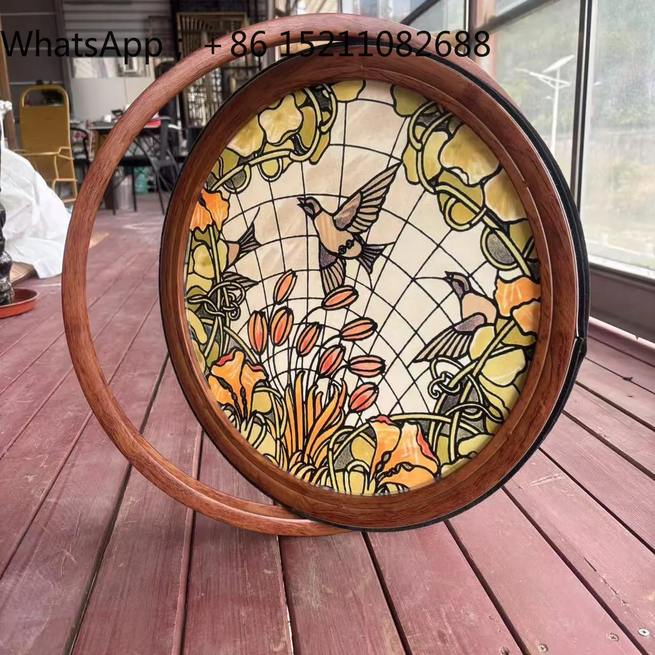 SCY retro round indoor casement window living room kitchen breathable lighting window
