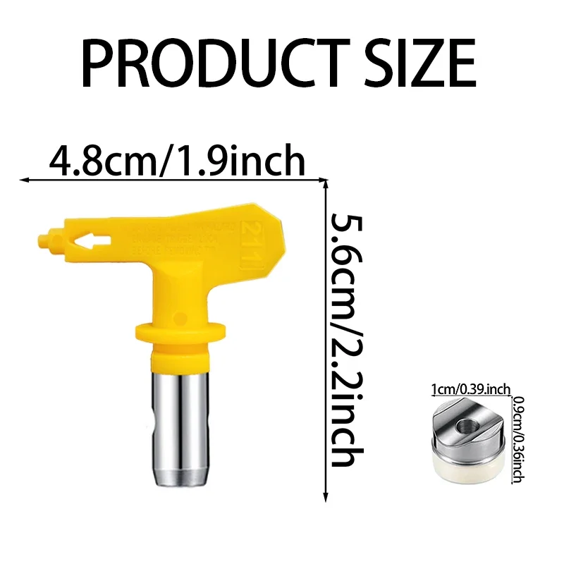 Reversible Airless Paint Sprayer Nozzle Tips Kit, 10 Sizes with 10 Seals, Fit Most Sprayers, Professional Painting Tool