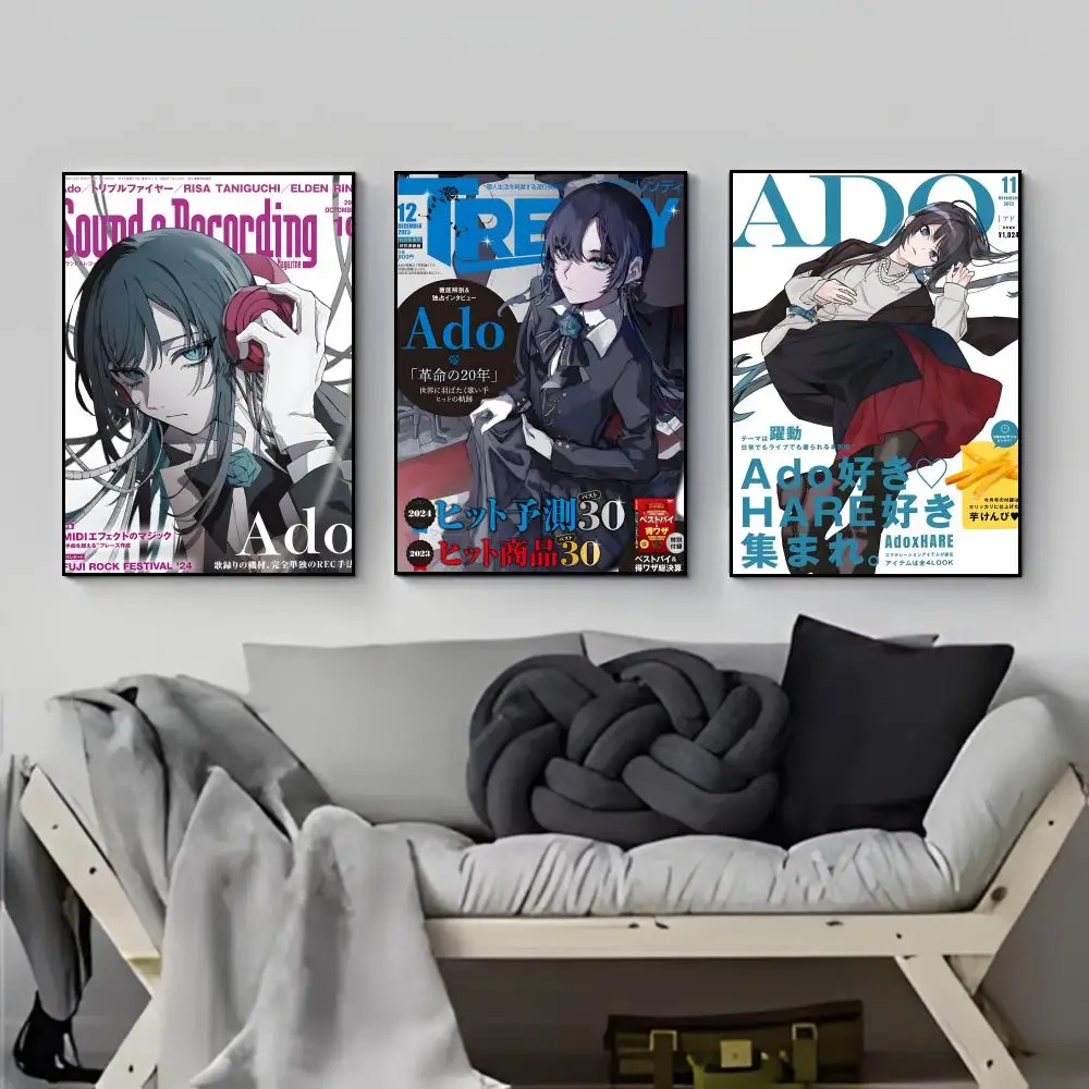Japanese Virtual Anime Singer A-Ado Poster Poster HD  Waterproof Wall Sticker Bar Living Room Decor Gift