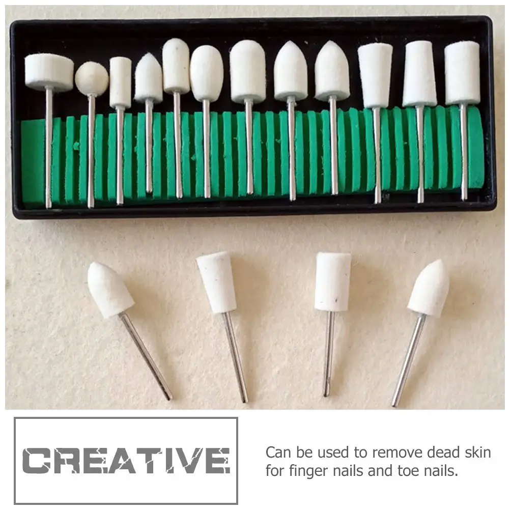 

1set 1 Set Wool Polishing Heads Drill Bits For Manicure Pedicure Cuticle Cleaner Sidewall Grinder Nail Art Tools Nail Care