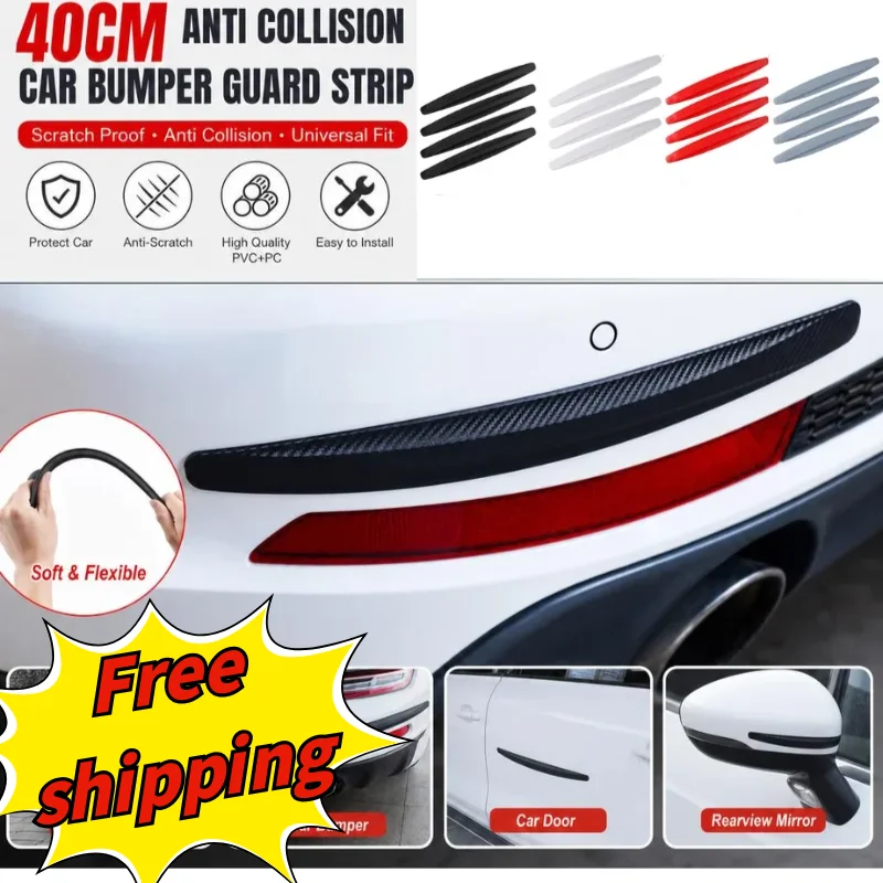 Bande de protection anti-collision pour pare-chocs de voiture 40 cm, protection de bord de porte, garniture de protection contre les rayures, PVC PC universel, accessoires automobiles