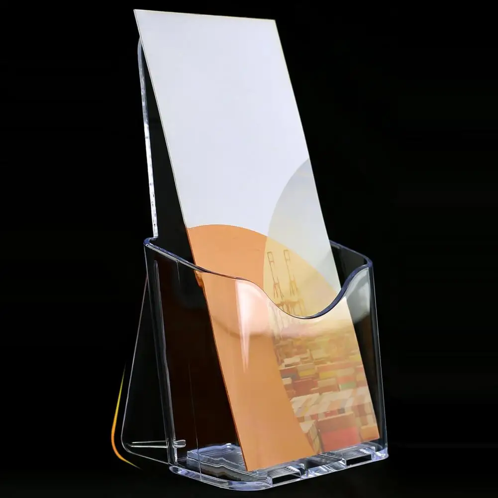 Stand-alone Brochure Holder Anti-slip Brochure Holder Acrylic Brochure Holders Desktop Wall Mount Organizers for Flyers