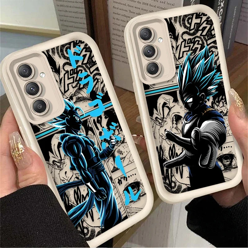 Cool Man Anime DBZ Silicone Phone Case for Samsung Galaxy A14 A54 A34 S24 S23 S22 S21 Ultra Plus FE A73 A53 A33 Soft Matte Cover