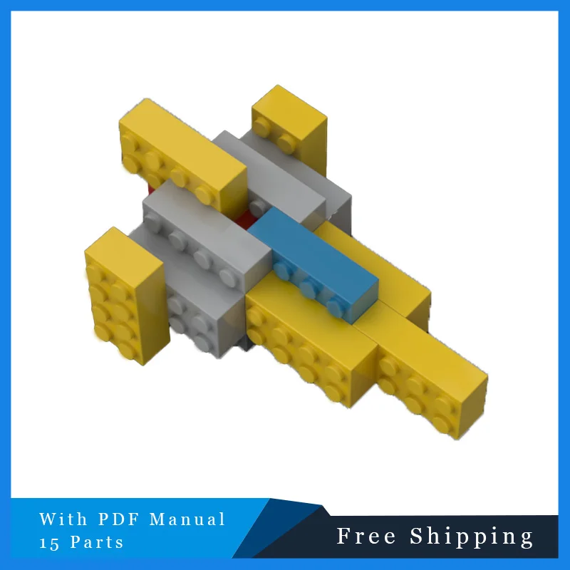 

15PCS Star Battle Series Building Block Model Yellow Battle Spaceship Modular MOC Bricks Children Assembly Puzzle Christmas Toy