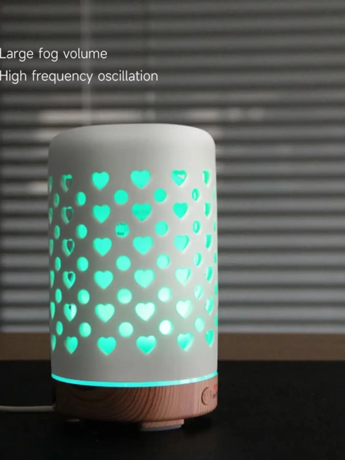 Diffuser Machine Timing  Hollow Heart Ultrasonic Air Humidifier Mist Maker  Decorations with LED Night Lights Difusor ml Difusor