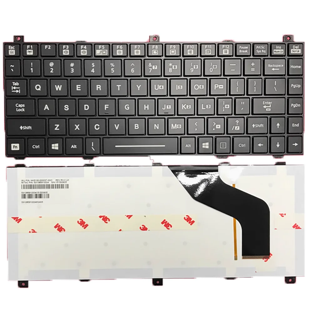 

US for Shenji GETAC B300-X G5 S400 G3 laptop keyboard with frame backlight
