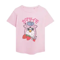 Furby Womens Fashion T-Shirt Furby Strawberry Top Tee S-XL Official