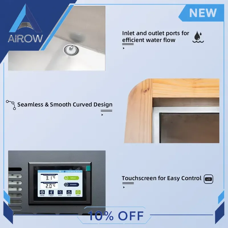 for Athletes Wi-Fi Control Stainless Steel Portable Ice Bath Tub Cold Plunge Pod Recovery Circulation Luxury Home Gym Use