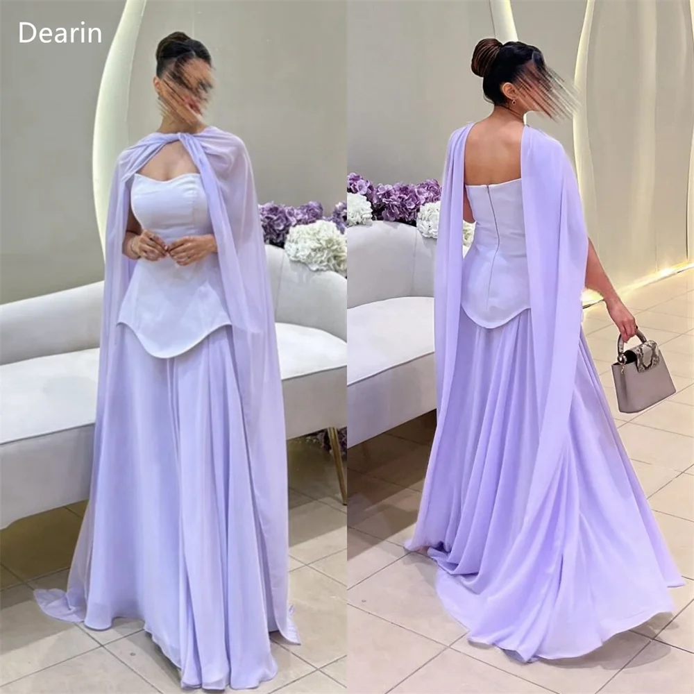 Customized Prom Gown Women Formal Evening Dress Dearin Strapless A-line Floor Length Skirts Draped Layered Tulle Bespoke Occasio