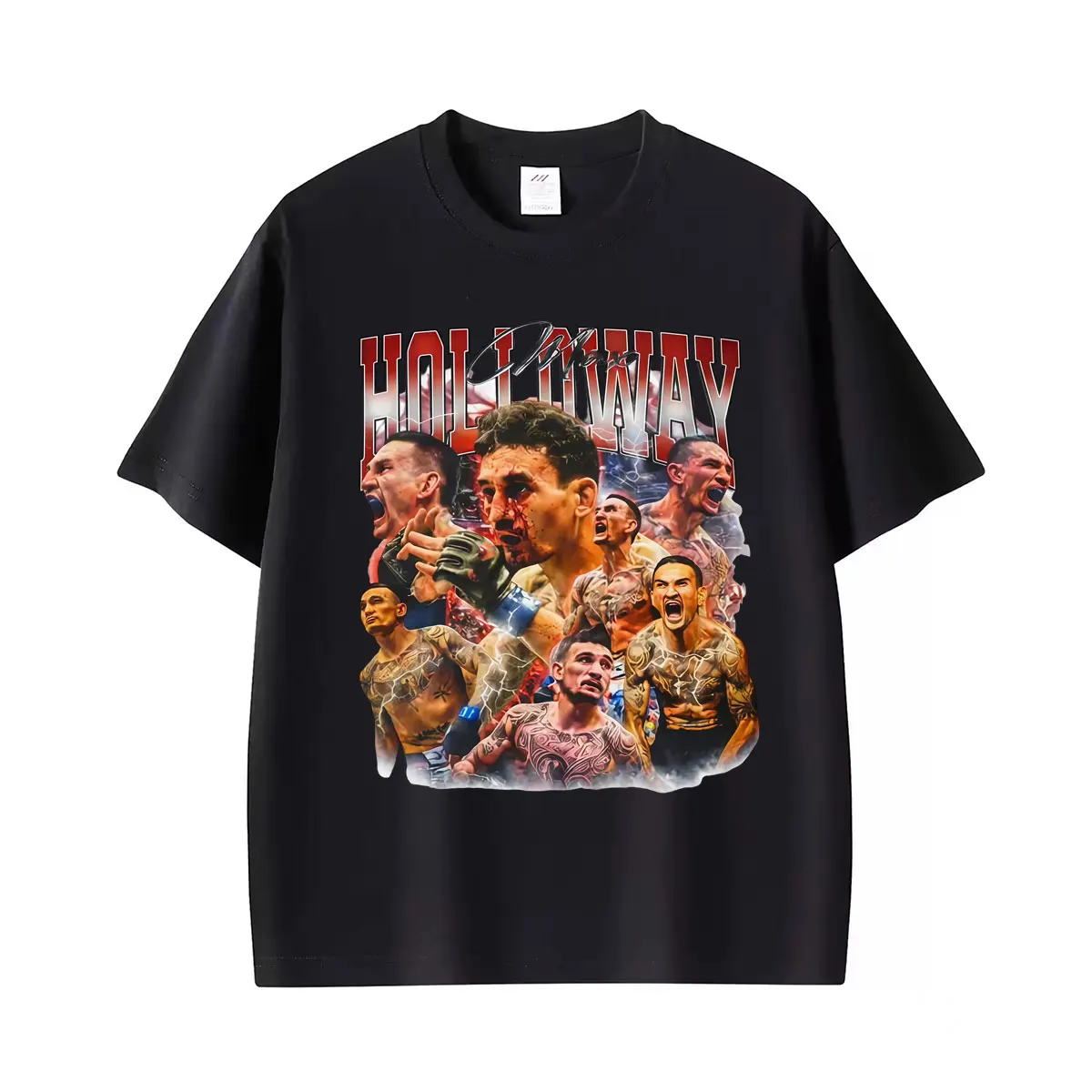 Limited Blessed Max Holloway Vintage Graphic T Shirt Men's Clothes Fashion Classic Gothic T-shirts Summer Tops Oversized T-shirt
