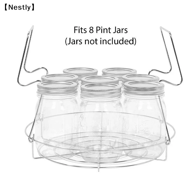 Canning Rack Steaming Canning Lifter Rack Anti Slip Stainless Steel Cooling Racks Steamer Rack Canned Food Kitchenware〔Nest〕