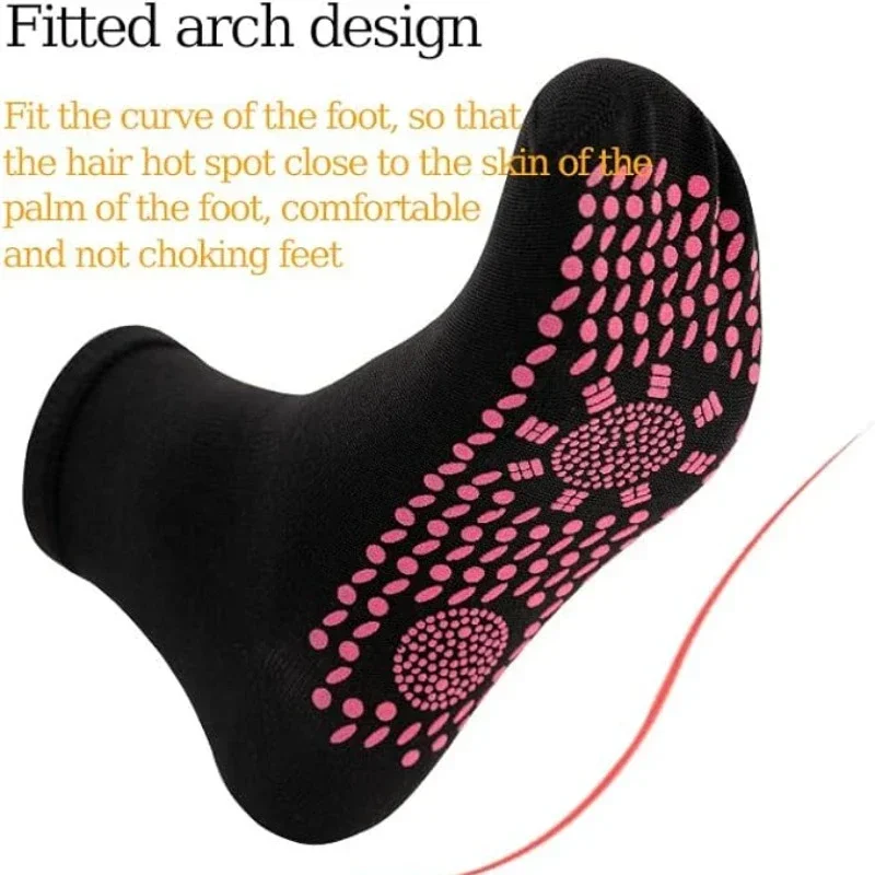 Autumn Winter Self-heating Health Care Socks Women Ski Sports Self Heated Massage Man Short Sock Magnetic Therapy Warm Socks