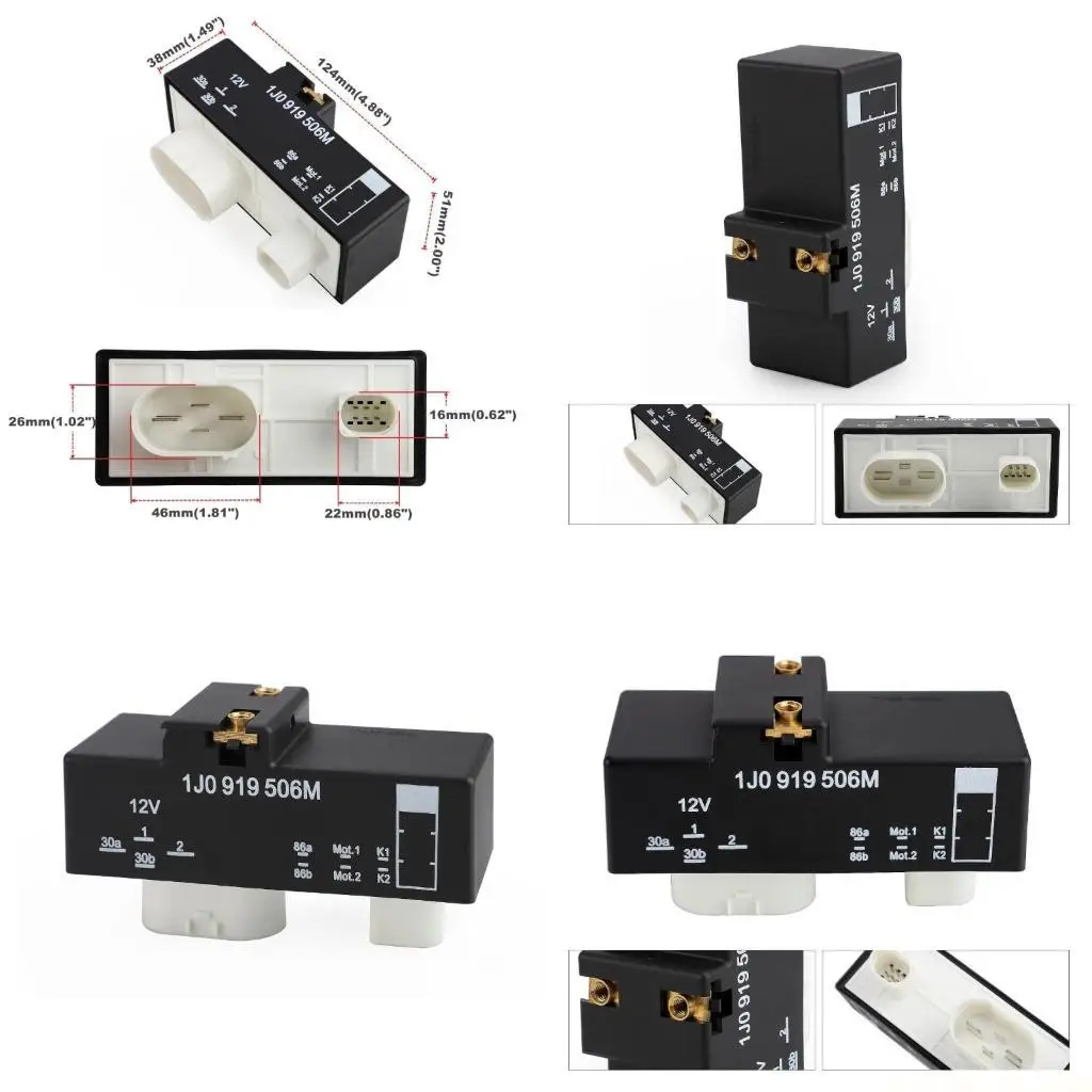 

J0MA Car Engine Radiator Fan Control Unit Module 1J0919506M Cooling Fan Control Module Fit For Golf