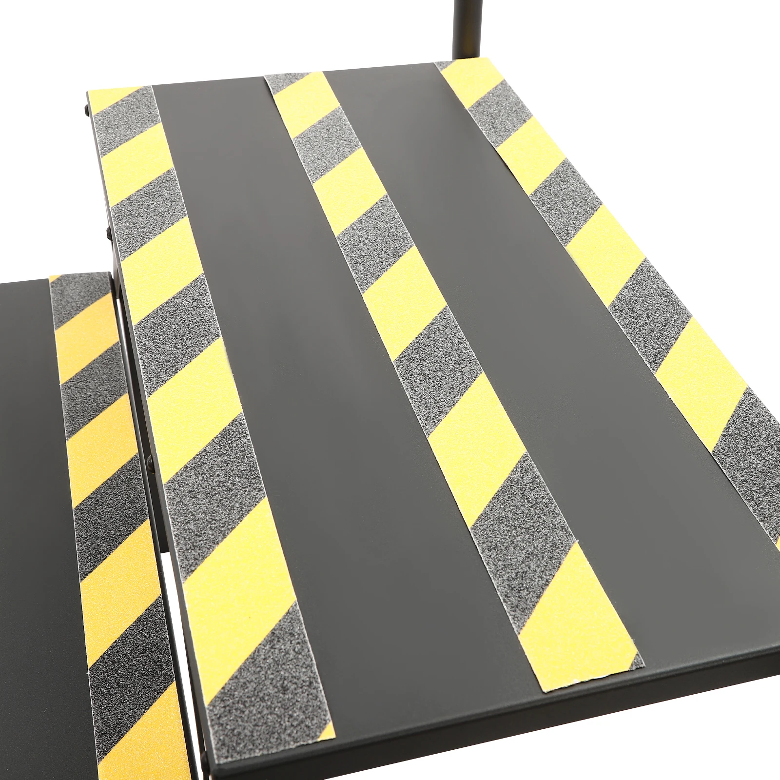 Gradini per camper neri con corrimano Scala per rimorchio da viaggio a 3 livelli Scala mobile pieghevole per casa Passo in acciaio resistente per camper Portico Spa