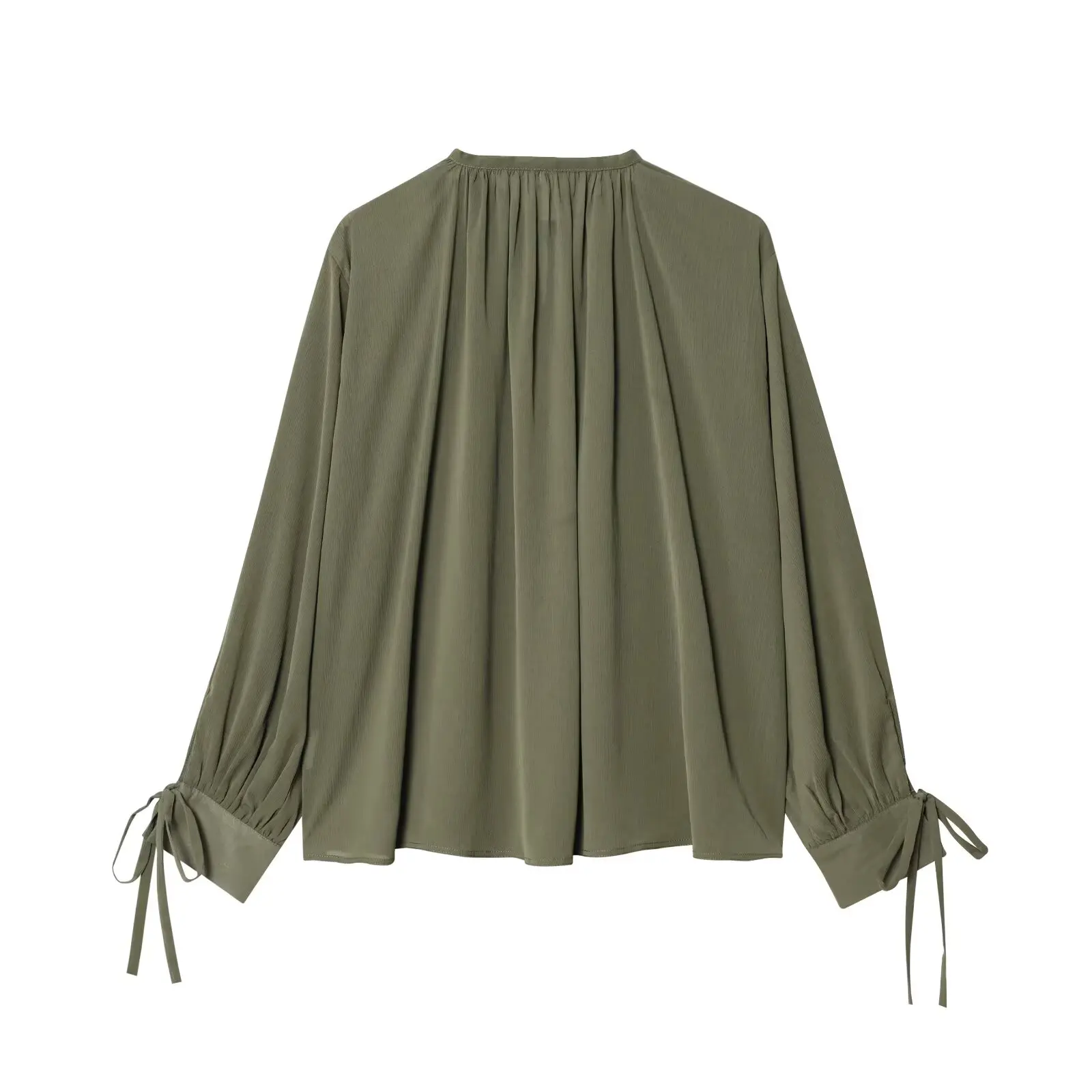 

Korejepo 2025 Blouse New Women Clothing European American Style Butterfly Tie Tied Long Sleeved Shirt Top