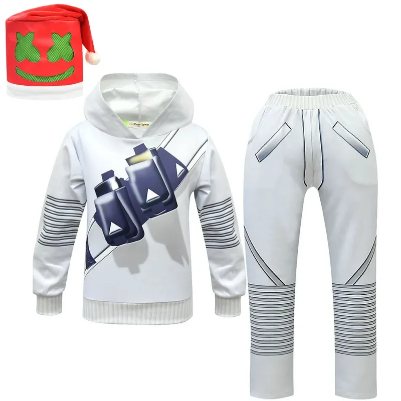 أزياء الهالوين المضحكة للأطفال لعام 2025 ، أزياء تنكرية بغطاء للرأس + بنطلون + أغطية الرأس للأطفال الأولاد ، حفلة عيد الميلاد وأعياد الميلاد ، جديد xjr89