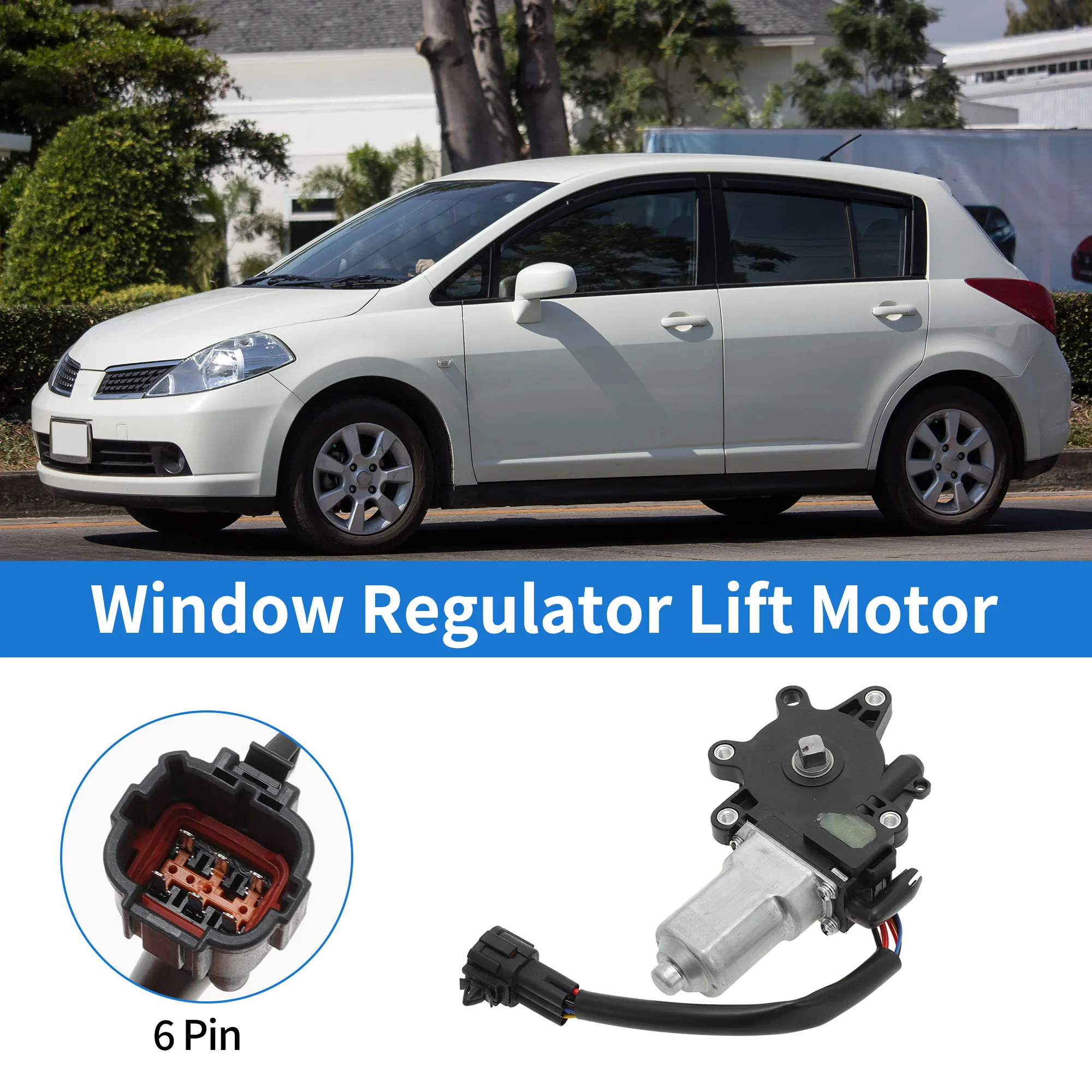 UXCELL No.80731JN00A Power Window Regulator Lift Motor for Nissan Tiida 2005-2010
