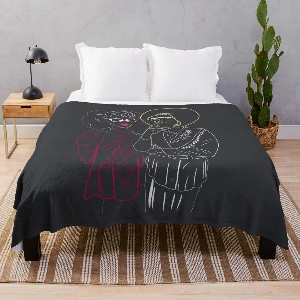 

Trixie And Katya Throw Blanket Furry Camping Luxury Designer Sofa Quilt Blankets