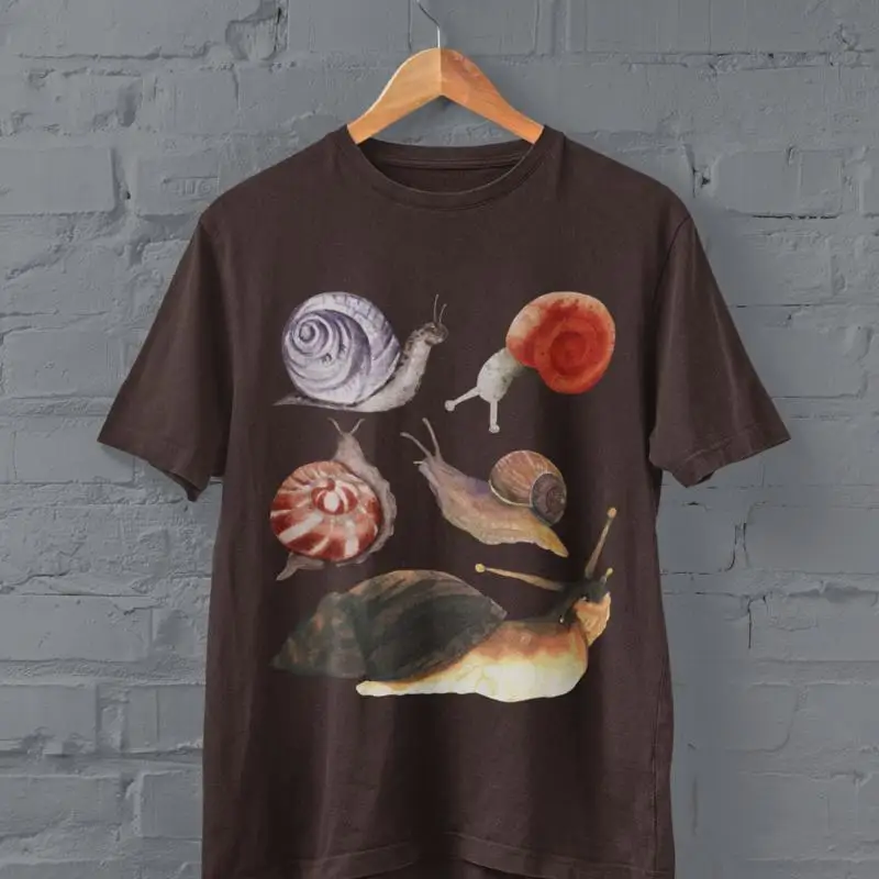 

Cottagecore Snail T Shirt Goblincore Goth Grunge Fairycore Clothing Witchy Dark Academia Aesthetic Botanical Art