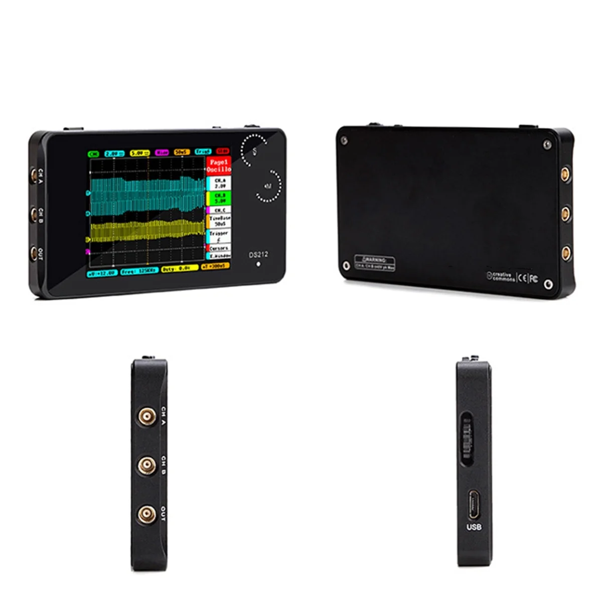 DS212 Digitales Oszilloskop, 2 Kanäle, 10 MSa/S, maximale Abtastrate, Mini-Smart-Handoszilloskop für die Autoreparatur – OldTree