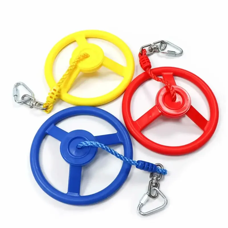 Children Climbing Wheel Obstacle Monkey Swing Wheel for Kids Jungle Courtyard Gyms Obstacle Slacking Arm Strength Training